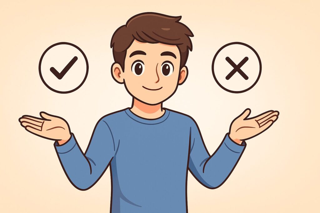 ニードル脱毛が向いている人と向いていない人を示すイラスト