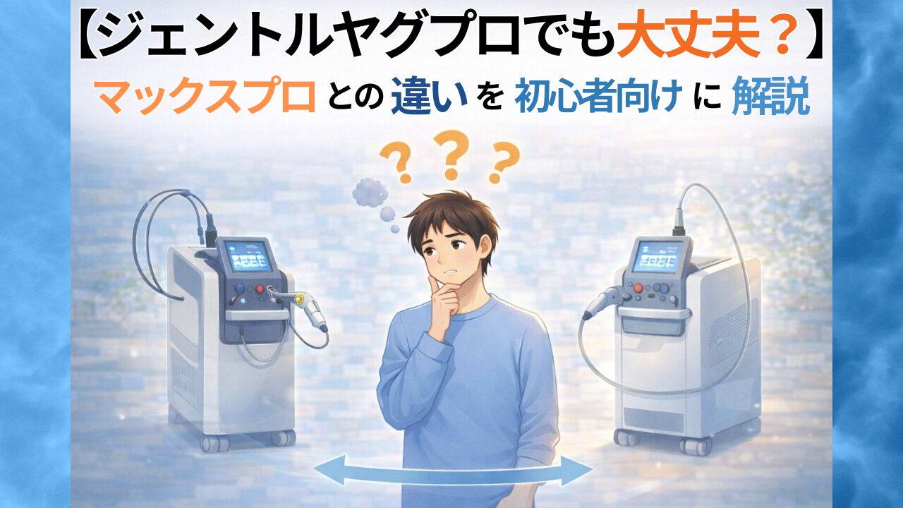 ジェントルヤグプロとマックスプロの違いに迷う男性のイメージ