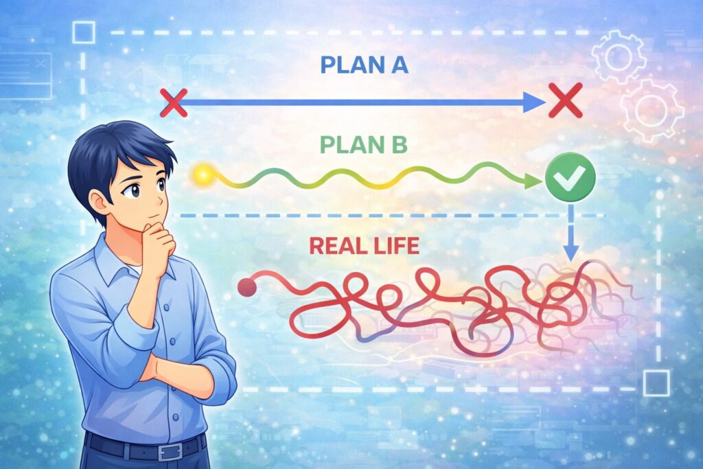 ヒゲ脱毛が合わなかったときのために別プランを持つ考え方の図