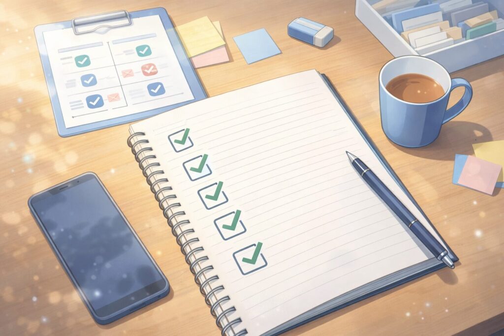 ヒゲ脱毛の選び方を整理したチェックリストのイメージ