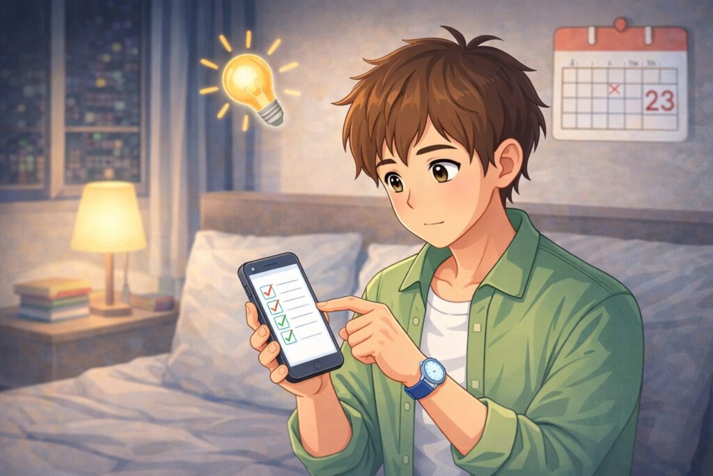 脱毛機の希望を事前に確認している男性