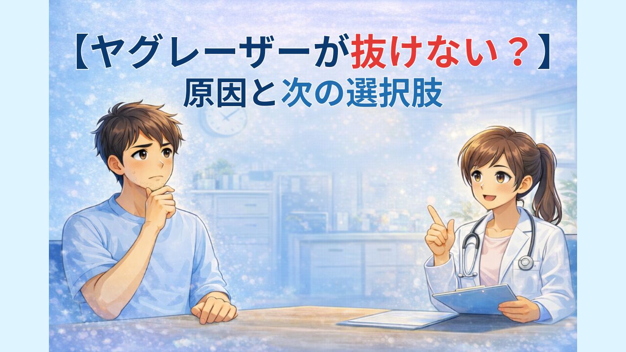 ヤグレーザーで抜けない原因とダイオードレーザーへの選択肢を解説するイメージ画像