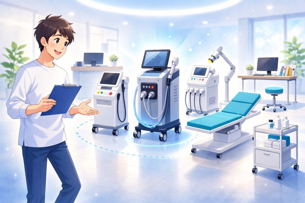 ゴリラクリニックで使用されている医療レーザー機器のイメージ