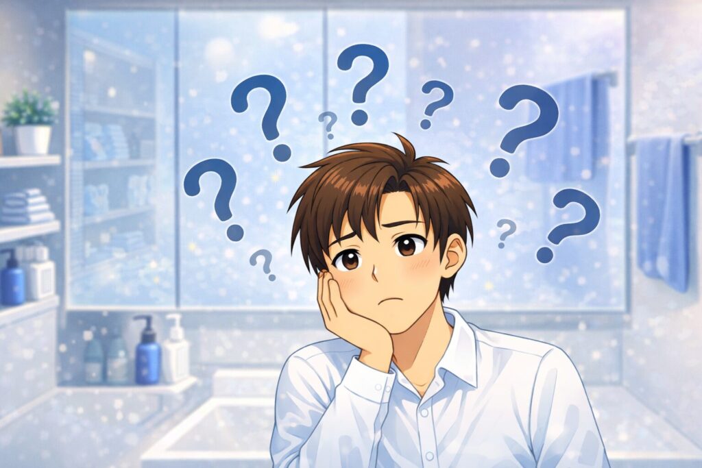 スプレンダーXとジェントルマックスプロプラスの違いで迷う男性のイメージ