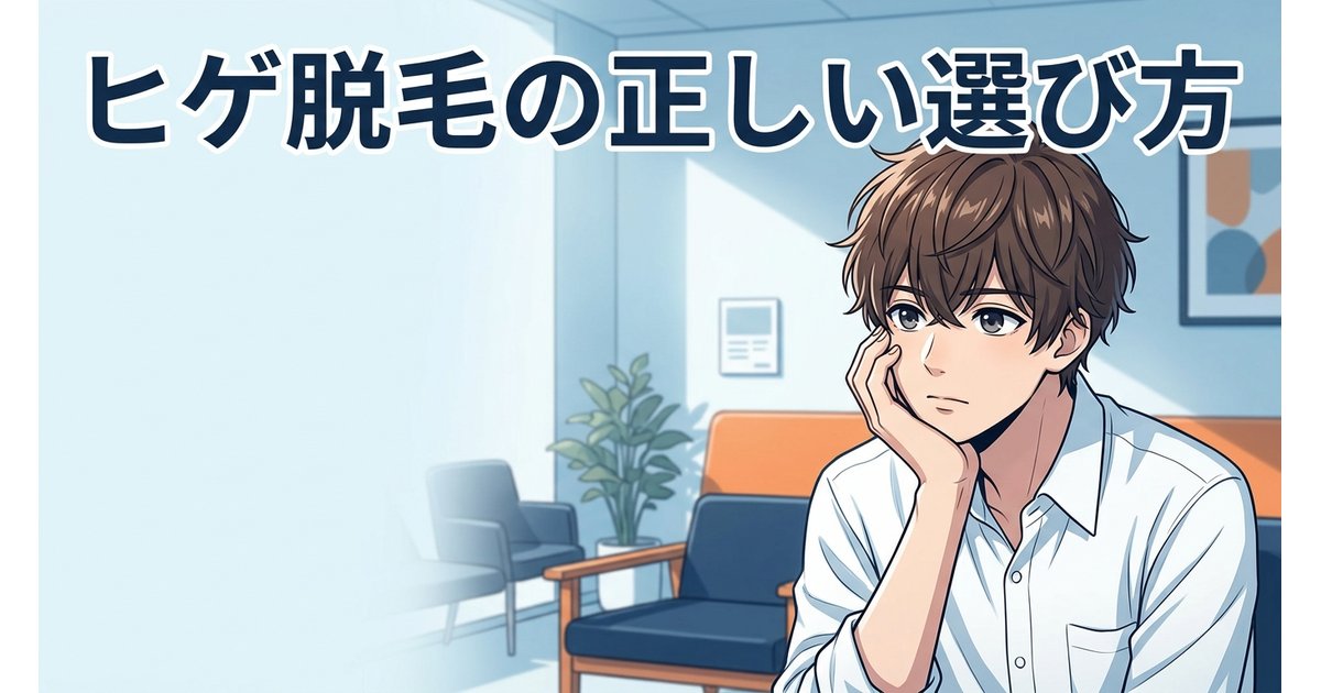 ヒゲ脱毛の正しい選び方を解説するアイキャッチ画像