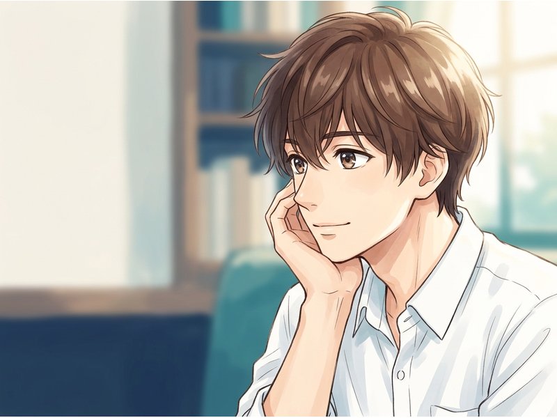 ヤグレーザーの痛みについて考える男性